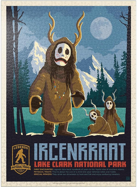 MyPuzzle Legends of The National Parks: Lake Clark's Ircenrraat - Premium 1000 Piece Jigsaw Puzzle for Adults