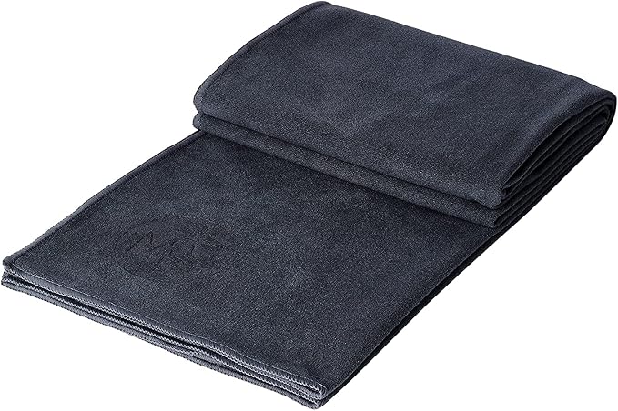 Manduka eQua Hot Yoga Mat Towel - Instant Moisture Activated Grip Ultra Soft Microfiber Quick Dry, Daily Use Ready Lightweight, Travel Friendly Mat Layer