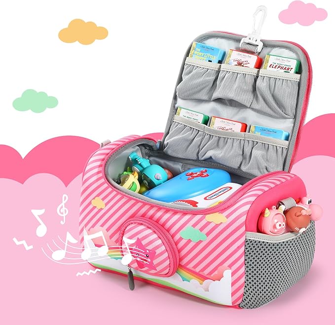 Carrying Case Compatible with Little Tikes for Story Dream Machine Books Starter Set, Portable Storage Bag with Handle and Shoulder Strap for Storytime, Storybook, Character Accessories (Pink)