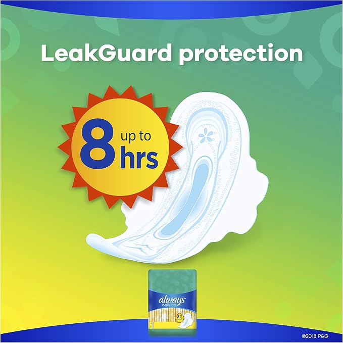ALWAYS Ultra Thin Size 1 Regular Pads With Wings Unscented, 36 Count