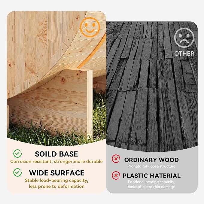 Large Capacity Outdoor Wooden Traditional Barrel Sauna for 4-6 Person Steam & Dry Heat Sauna with 6KW Heater, Sauna Stones, Thermometer – Spacious Bucket-Style Design for Backyard & Family Gatherings