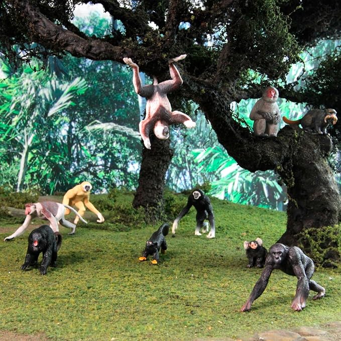 Safari Ltd. Primates TOOB - Figurines of Various Monkeys - Fun Educational Play Toy for Boys, Girls & Kids Ages 3+