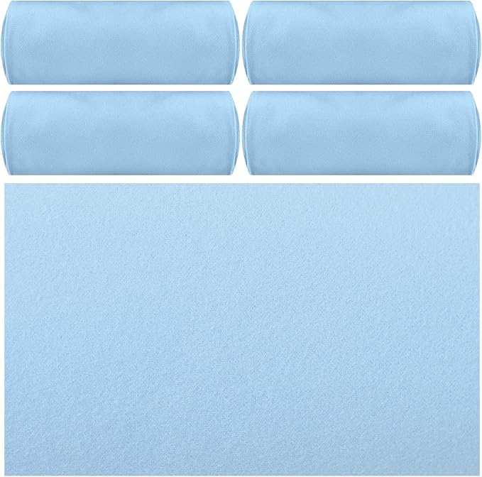 Breling 4 Pack 72" x 24" Hot Yoga Towel Non Slip Microfiber Mat Towel Sweat Absorbent Soft Pilates Mat Essentials for Hot Yoga Pilates Exercise(Blue)