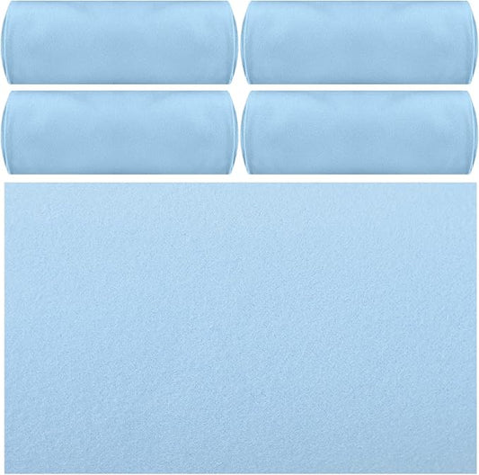 Breling 4 Pack 72" x 24" Hot Yoga Towel Non Slip Microfiber Mat Towel Sweat Absorbent Soft Pilates Mat Essentials for Hot Yoga Pilates Exercise(Blue)