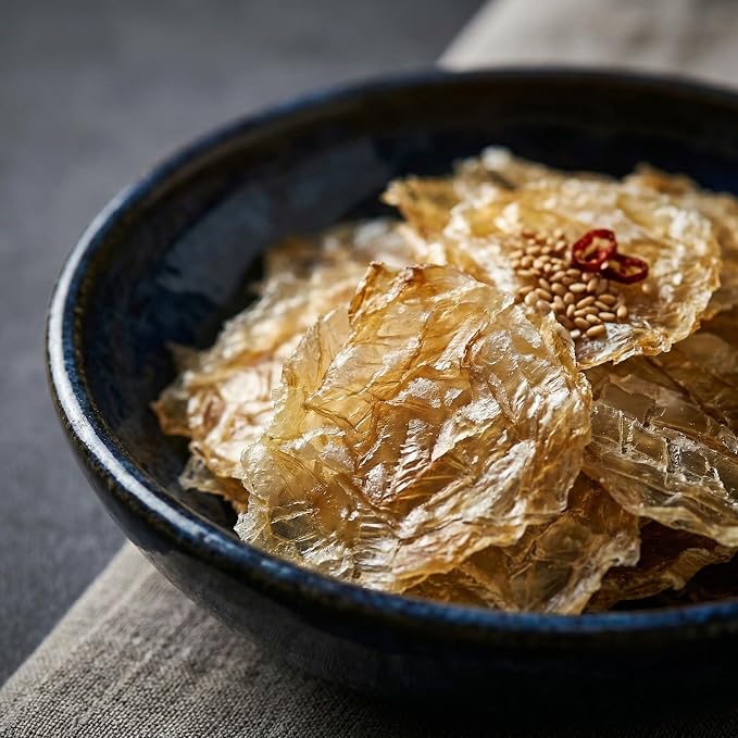 Filefish Fillet Jerky [ Korean Snacks ] Korean Roasted File Fish Jerky, High in Protein and Essential Acids, Dried Fish Snack [ 쥐포, 쥐치포 ] 250 Grams