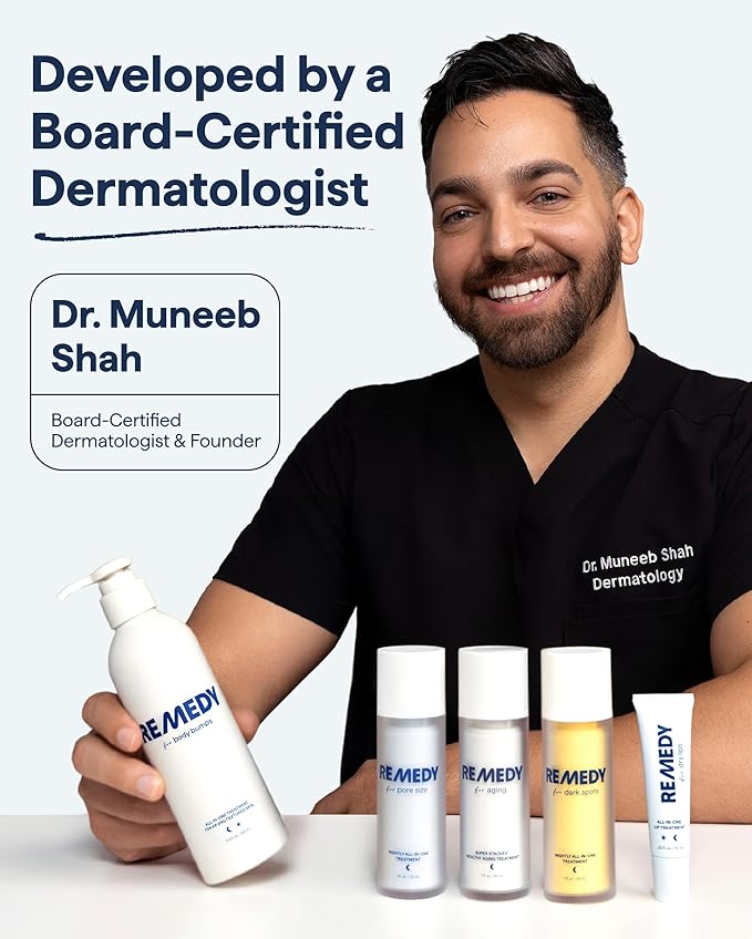 Remedy for Body Bumps | KP Exfoliating Body Moisturizer | Keratosis Pilaris (KP) Treatment For Textured, Crepey Skin with Urea, Lactic Acid, Retinol | Smoothing Body Lotion | By Dermatologist Dr. Shah