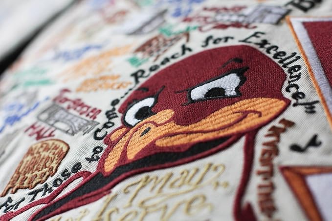 Catstudio Virginia Tech Collegiate Embroidered Decorative Throw Pillow