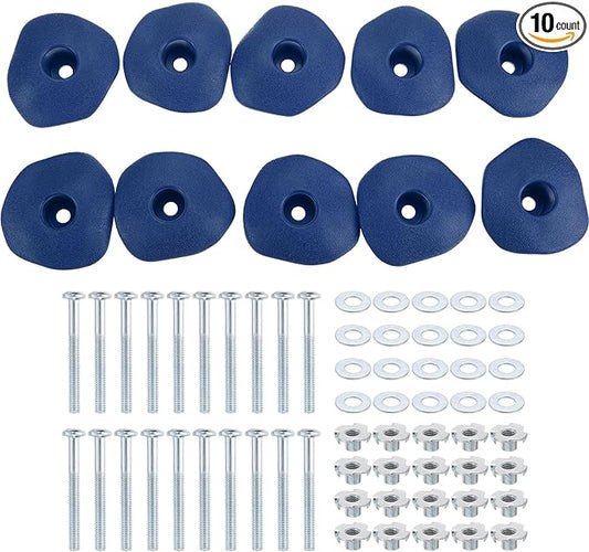 PATIKIL Rock Climbing Holds, Climbing Rock Wall Grips Play Set Climber Attachments with Single Holes for Playground