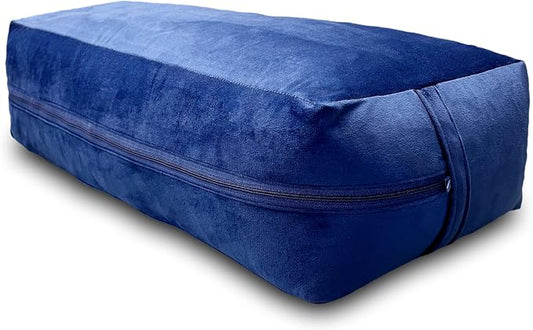 Yoga Firm Large Yoga Bolster Pillow Cushion 24" x 12" x 6" for Restorative Yoga, Rectangular Cotton and Removable Cover