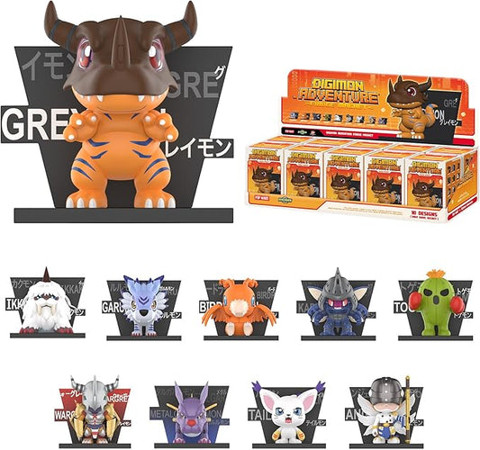 POP MART Digimon Adventure Fridge Magnet Series Blind Box Figures, Random Design Action Figures Collectible Toys Home Decorations, Holiday Birthday Gifts for Girls and Boys, Whole Set