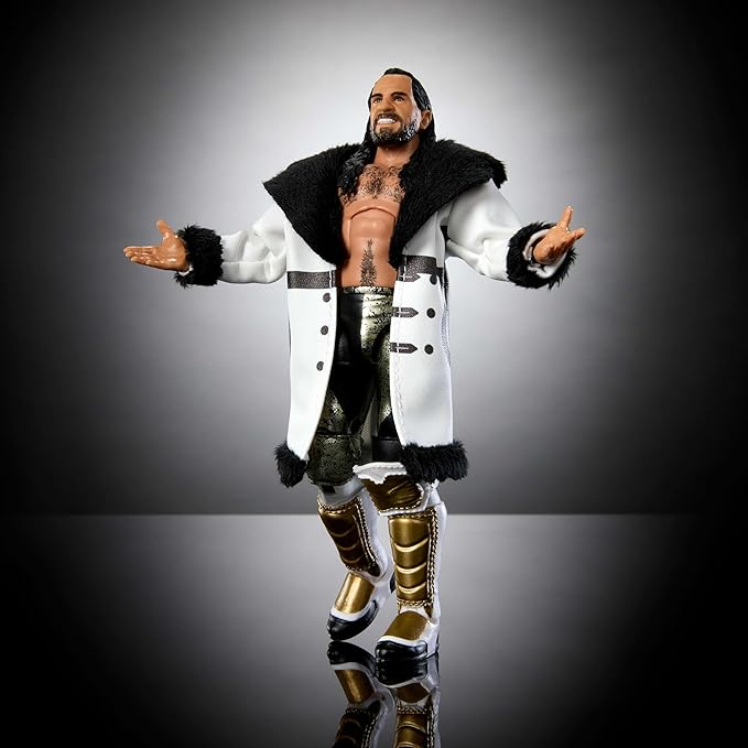 Mattel WWE Top Picks Elite Action Figure & Accessories Set, Seth “Freakin” Rollins 6-inch Collectible with Swappable Hands, Ring Gear & 25 Articulation Points