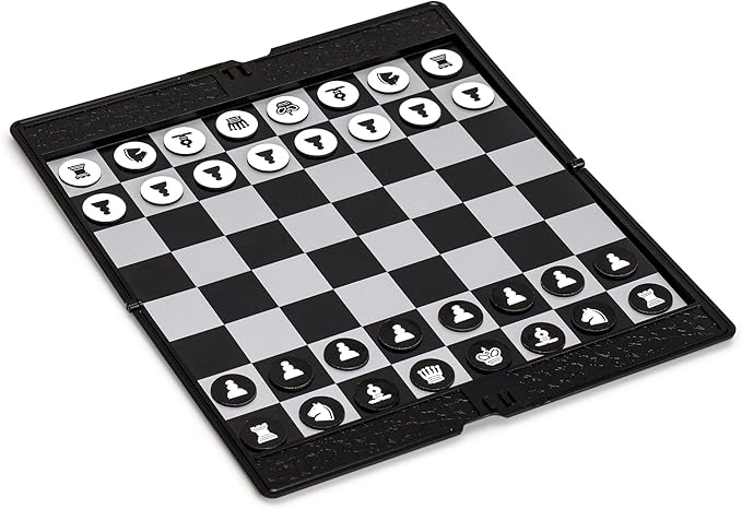 Yellow Mountain Imports Magnetic Travel Foldable Chess Wallet Set (7.9-Inch) - Portable & Perfectly Travel-Size