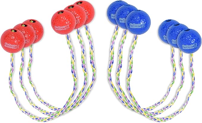 GoSports Ladder Toss Bolo Replacement Set - Kid Safe Soft Rubber or Hard Golf Balls