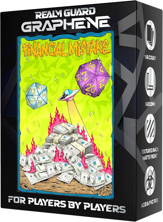 Graphene -100ct Textured Matte TCG/MTG Card Art Sleeves (Financial Mistake)