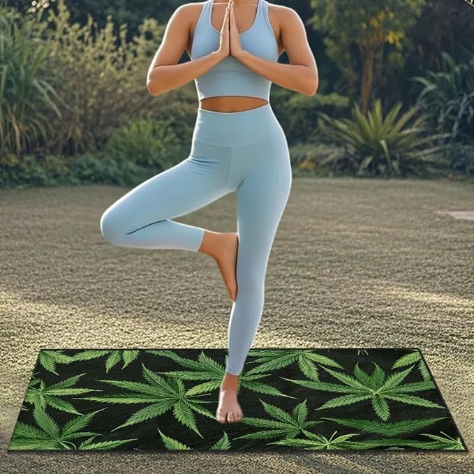 INSTANTARTS Tropical Plants Towel Car Seat Covers Seat Belt Cover Pad Car Seat Towel Cover as Yoga Mat