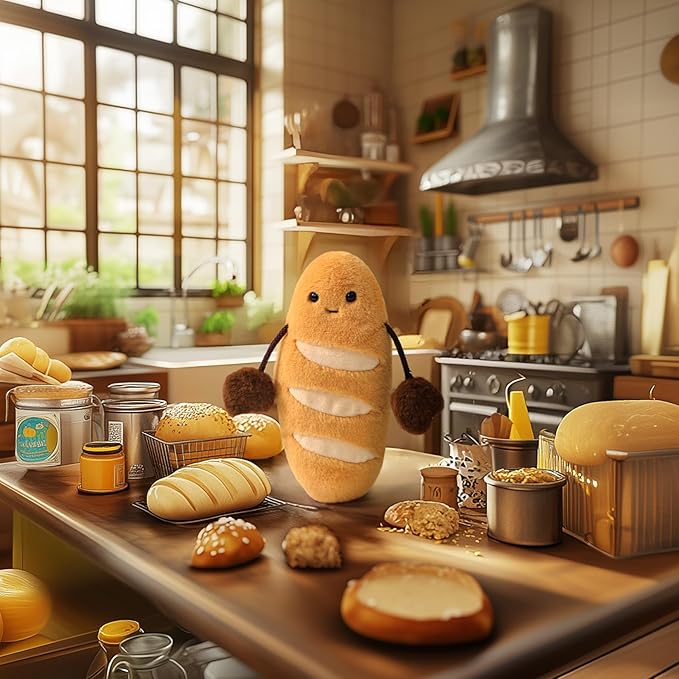 RECUR Stuffed Animal Baguette Plush Toy,Soft Food Plush,Cute Funny Plushie, Adorable Gift for All Ages