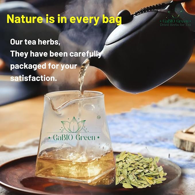 Natural Senna Leaves Hoja Sen Dried Herbal Leaves, Senna Raw Leaf, Hoja Sen Cut & Sifted Herbs, Non-GMO, Gluten-Free, Senna Alexandrina in a Resealable Bag (4oz)