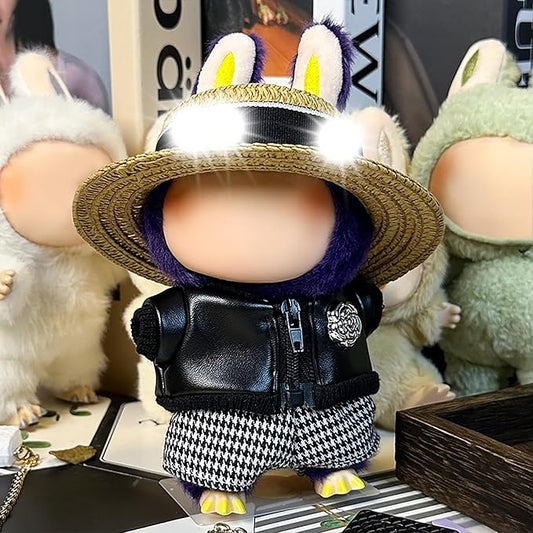 Clothes Fit for 17CM Doll, Fashion Doll Clothes Outfit Set Cute Theme Designer Toys Dress Accessories for Collector Fans Display (Black Straw Hat)