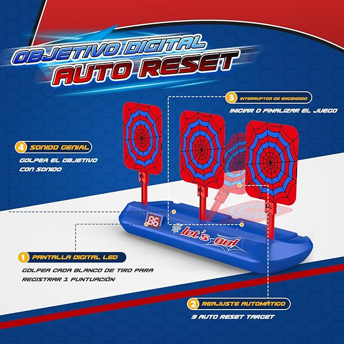Shooting Toys for 3-12 Year Old Boys,Shooting Targets Age 4-6 6-8 Outdoor Games Garden Toys Family Fun for Birthday Halloween Christmas Easter Gifts for Boys Girls