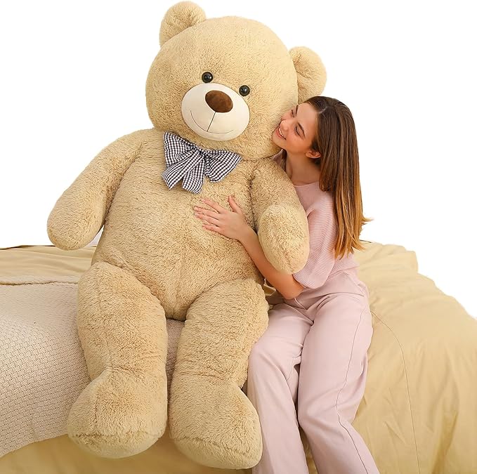 MaoGoLan Giant Teddy Bear Plush, Life Size Large Teddy Bear Stuffed Animal 5 Feet,Soft and Fluffy Big Teddy Bear Gift for Baby Shower,Christmas,Valentines