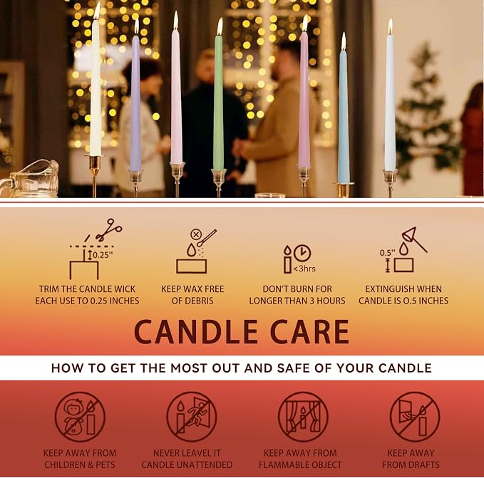 4 PCS Citrus Scented Taper Candles Gradient Orange Candlesticks Smokeless Candle Colorful Long Candles 10 inch for Christmas Wedding Festival Home Decor
