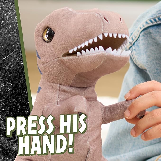 Just Play Jurassic World Roarin T-REX Plush, Kids Toys for Ages 3 Up