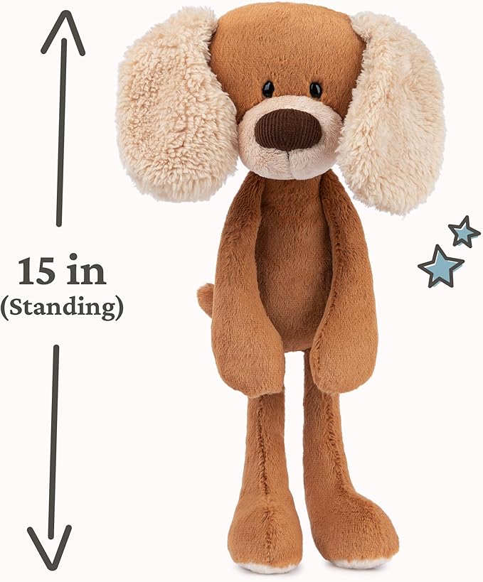 GUND Take-Along Friends, Masi Puppy Dog Plush Stuffed Animal for Ages 1 and Up, Brown/Cream, 15"
