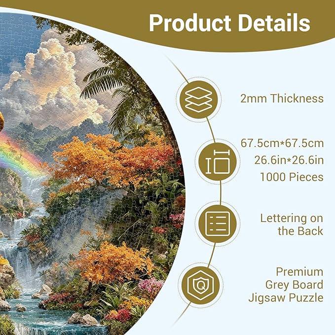 1000 Piece Puzzle for Adults - Mushroom House Jigsaw Puzzles - Impossible Hard Difficult Challenging Jigsaw Puzzle -Brain Teaser Adult Puzzles - Christmas Birthday Gifts for Women/Men