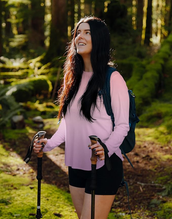 Women's Sun Shirts UPF 50+ Long Sleeve UV Protection Shirt Lightweight Quick Dry Workout Hiking Tops for Women