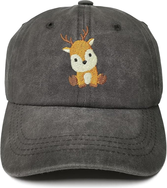 Embroidered Animal Baseball Hats for Boy and Girl