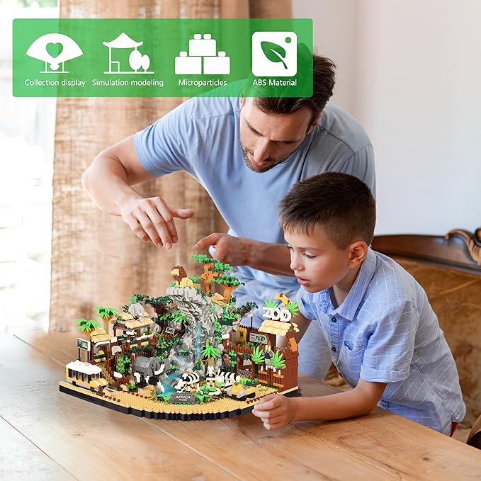 Zoo Architecture Micro Building Blocks Sets - 4800PCS, Animals Park MIni Bricks Modle Kit Toy Present for Adults and Ages of 14+