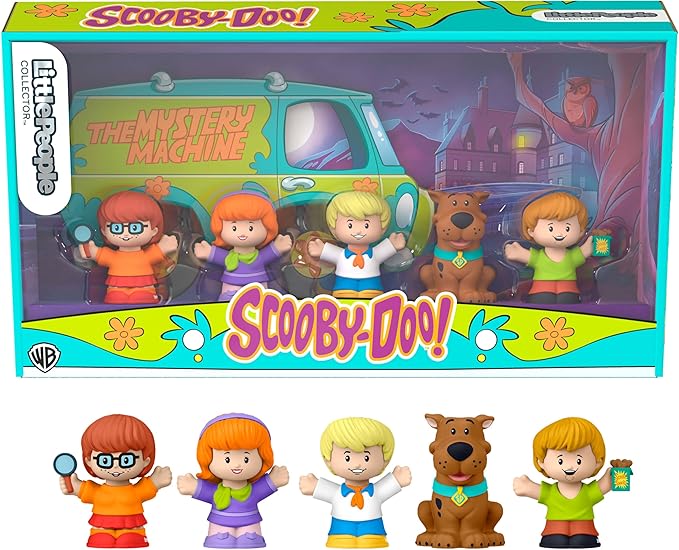 Little People Collector Scooby-Doo Cartoon TV Series Special Edition Set for Fans, 5 Figures in a Display Package