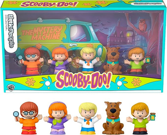 Little People Collector Scooby-Doo Cartoon TV Series Special Edition Set for Fans, 5 Figures in a Display Package
