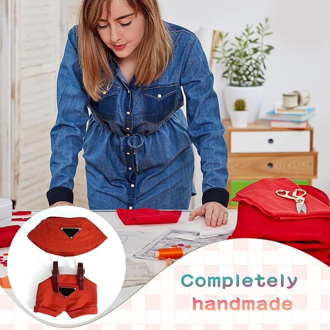 17cm Clothes Set (NO Doll): Hat & Overalls Set for 17cm Accessories Suit - Stylish Adorable Dolls Clothes Accessories - Cute Clothes for Dress up Unique Style (ZL-C004)