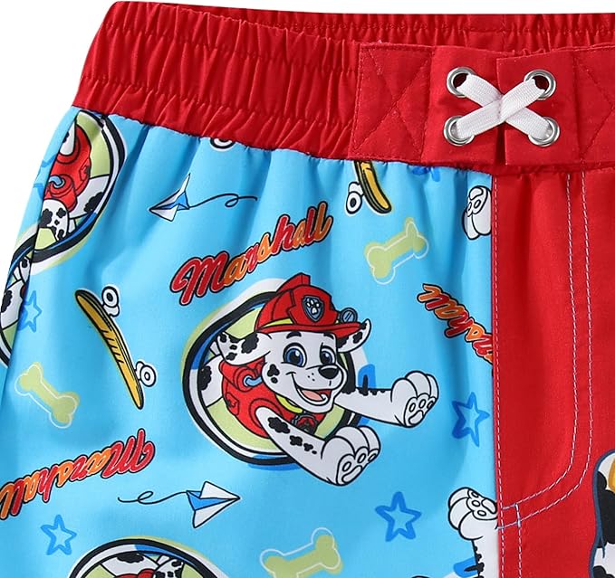Paw Patrol Marshall Chase Rubble Boys UPF 50+ Swim Trunks Shorts Bathing Suit for Toddler and Big Kids