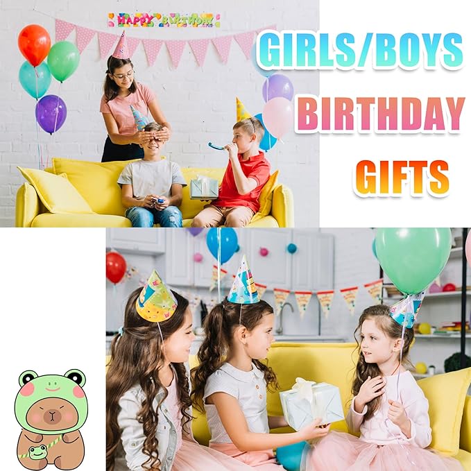 Capybara Plush with 9 pcs Clothes & Accessories, 10.2 in Cute Capybara Stuffed Animal Plush Toys, Dress Up Cute Plushies for Girls/Boys