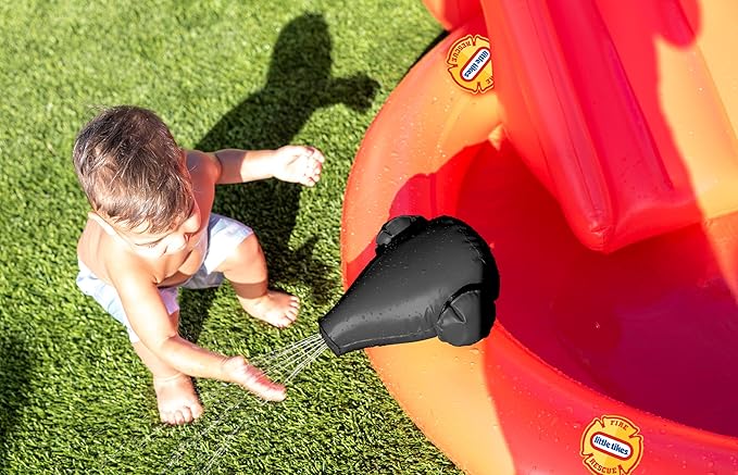 Little Tikes Fire House Adventure Inflatable Play Center Pool and Sprinkler.