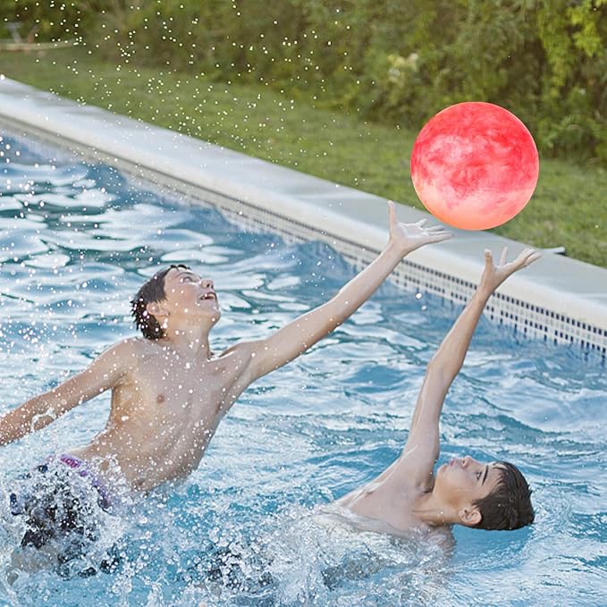 3 otters Inflatable Playground Ball, 5 PCS Marbleized Bouncy Balls 9 Inches Rubber Sensory Kickballs, for Kids Adults Indoor & Outdoor Games, Beach Party Gifts