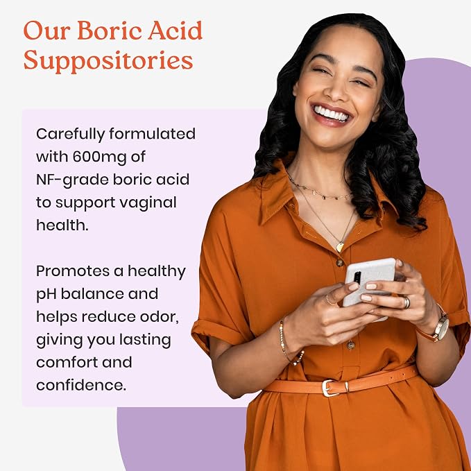 NewLife Naturals Boric Acid Suppositories for Women – 600mg NF Grade Boric Acid Powder, Vaginal Odor & pH Balance, Vaginal Suppositories, Made in USA, 90 Count