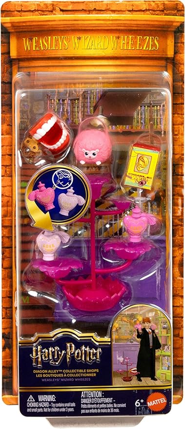 Mattel Harry Potter Toys, Diagon Alley Collectible Shops, Weasleys’ Wizard Wheezes with 7 Movie-Inspired Accessories and Surprises