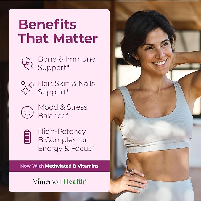 Methylated Multivitamin for Women w/Bioavailable Vitamins, Chelated Minerals, Vitamin D, B12, C, A & Zinc for Energy, Focus and Immune Health – Premium Womens Multivitamins & Multiminerals – 60 Caps