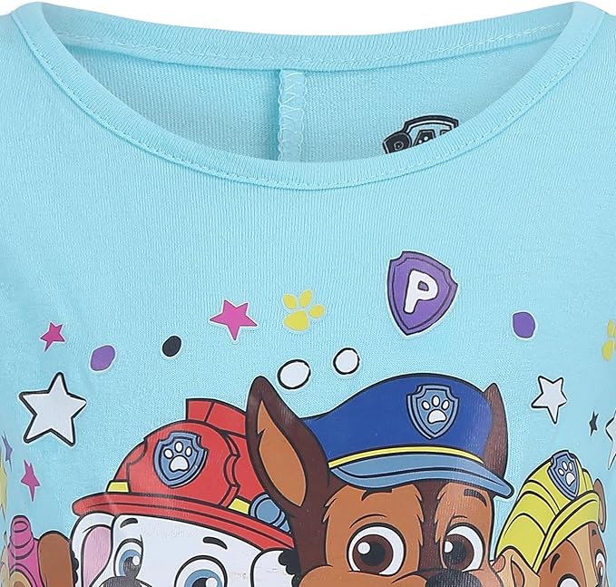 Paw Patrol Nickelodeon Girls Short Sleeve T-Shirt for Toddler and Little Kids
