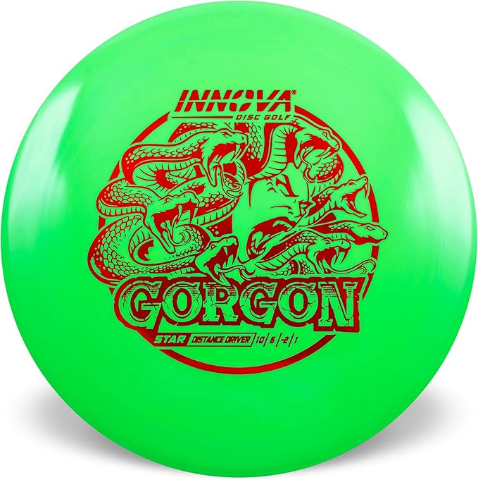 Innova Star Gorgon Distance Driver, Control Disc Golf Driver with Straight Glide (Colors Will Vary)