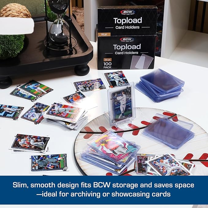 BCW 3x4 Standard Topload Card Holders | 200 Pack | Top Loaders for Cards | Rigid Card Protector | Fits Standard Size Cards Up to 35pt