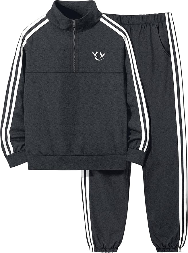 MIGU Boys Clothes for Boys Outfits Set Half-Zip Pullover Sweatshirt and Sweatpant 2pcs Boys Tracksuit