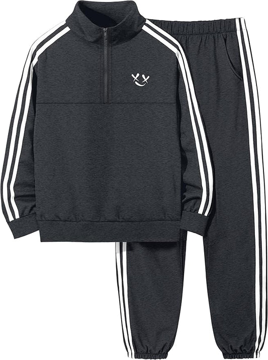MIGU Boys Clothes for Boys Outfits Set Half-Zip Pullover Sweatshirt and Sweatpant 2pcs Boys Tracksuit