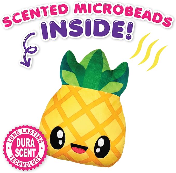 Scentco Pineapple Smillows - Scented Stuffed Plush Accent Throw Pillow, Room Decor, Gift for Kids