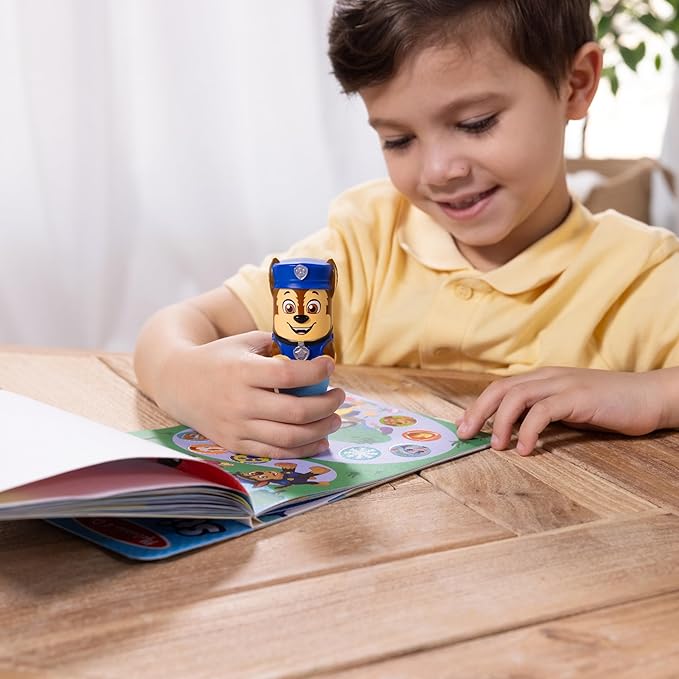 Melissa & Doug Sticker Wow!™ PAW Patrol Chase Bundle: 24-Page Activity Pad, Sticker Stamper, 500 Stickers, Mini Pad, Arts and Crafts Fidget Toy Collectible Character