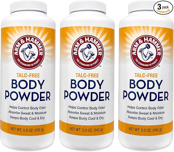 Talc-Free Body Powder for Body Odor Sweat & Moisture (3 pack)