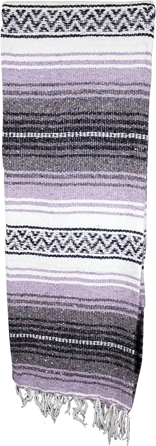 Canyon Creek Authentic Mexican Yoga Falsa Blanket (Light Purple)